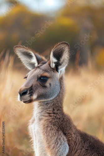 kangaroo in the wild Generative AI © Valentine