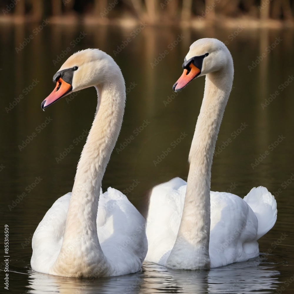 two swans on the lake two swans on the lake
