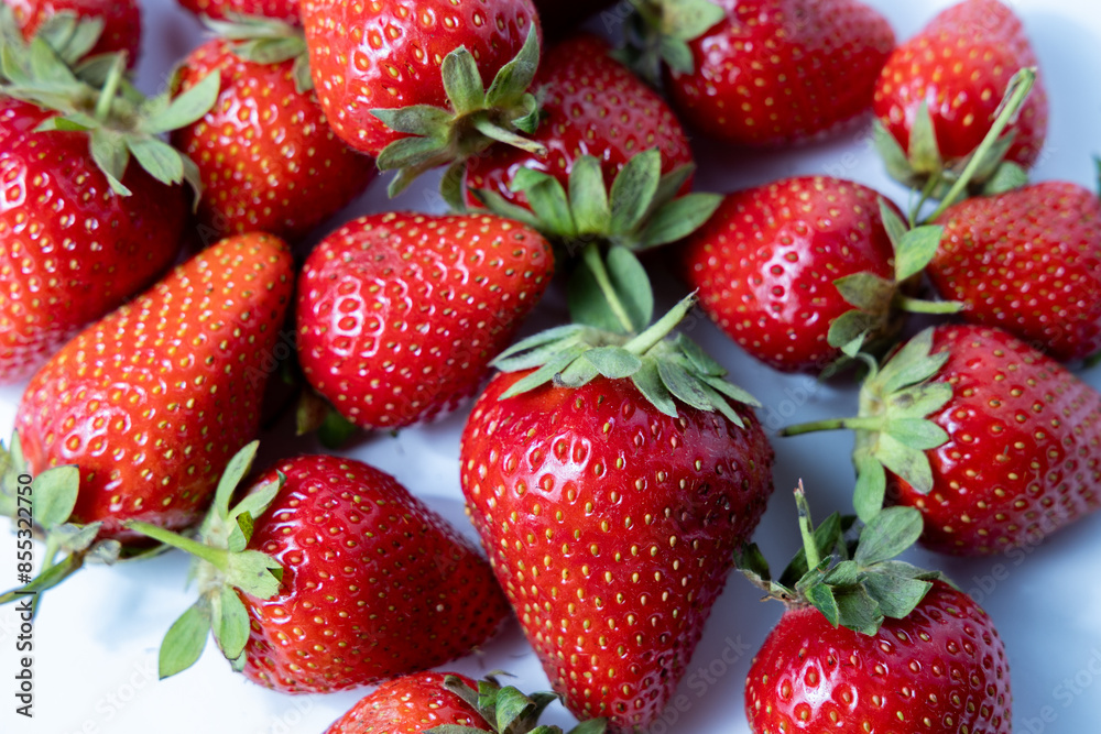 strawberries on a white background strawberries on a white background