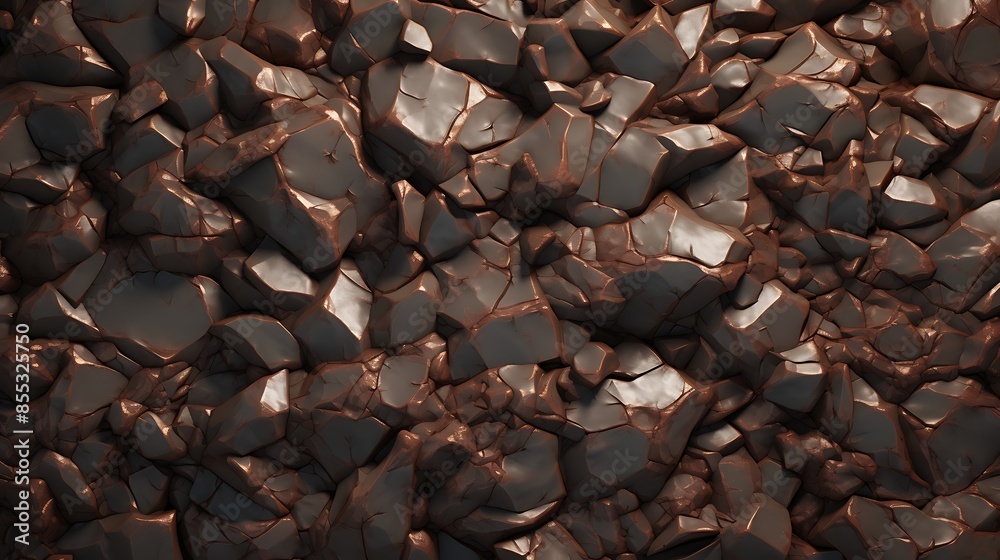 Fototapeta premium Abstract background of a rough rocky surface in shades of brown.