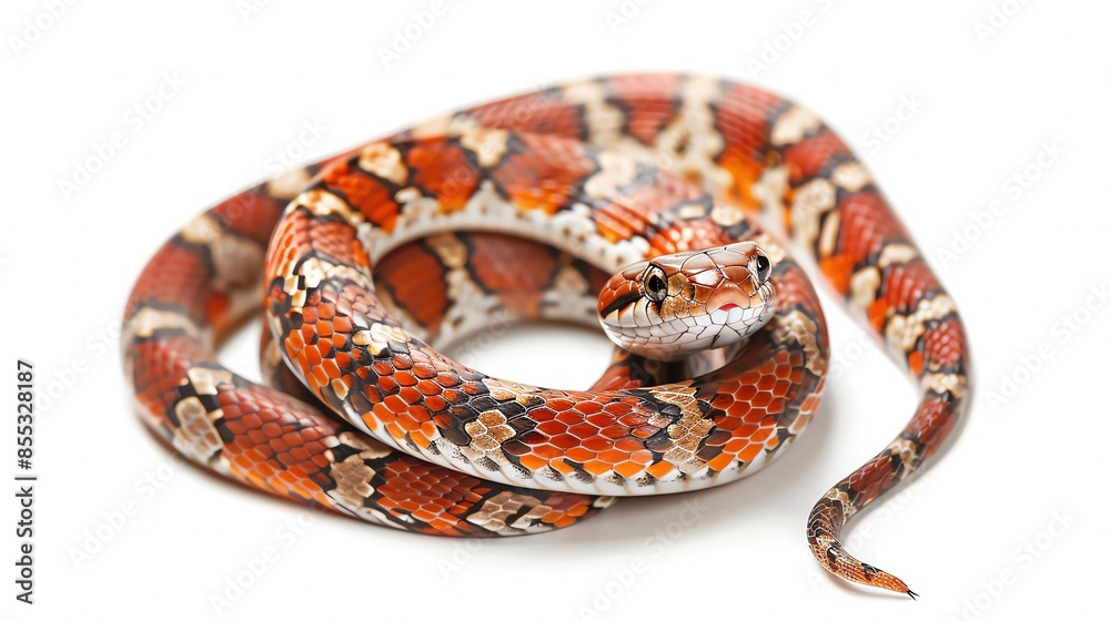 Naklejka premium Wild Type Corn Snake with natural brown