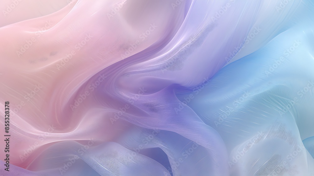 Fototapeta premium Abstract pastel colored wavy shapes background.