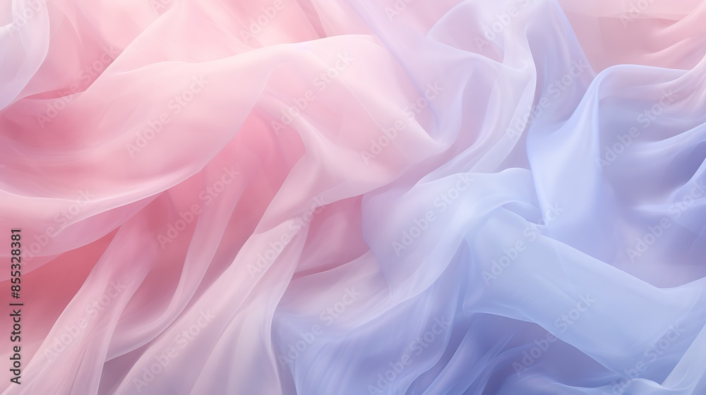 Obraz premium Gradient pink and blue silk fabric.