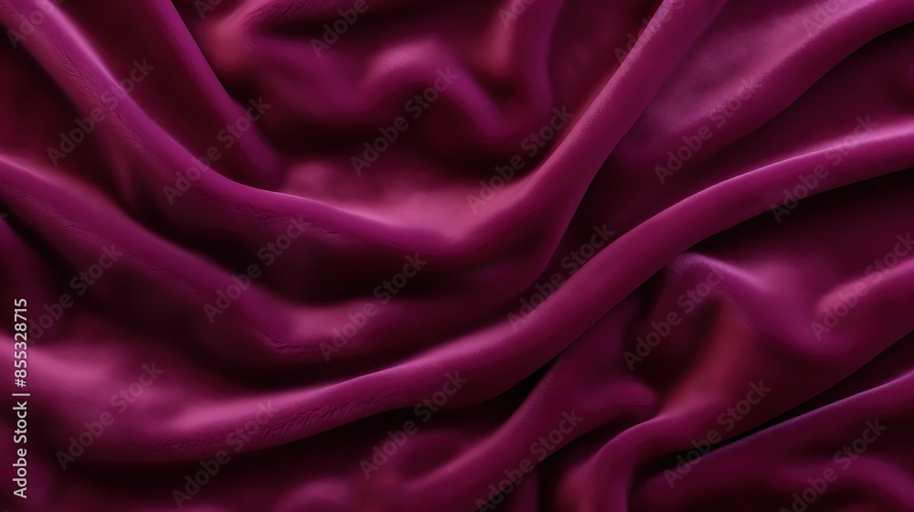 Obraz premium This is a luxurious, wavy, deep pink silk fabric, with a soft and smooth texture. It is perfect for use as a background for any project.