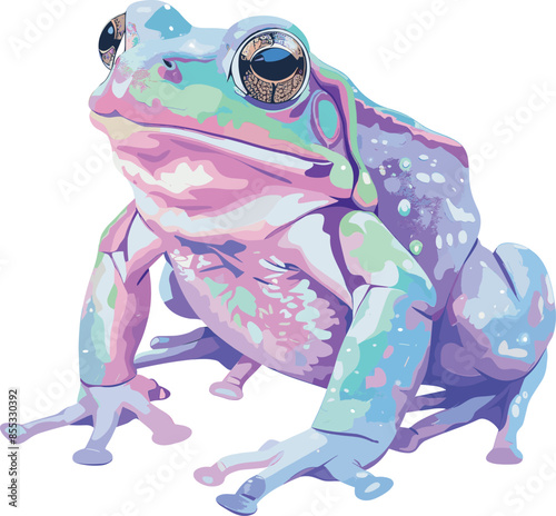 frog art design adorable illustration element vector