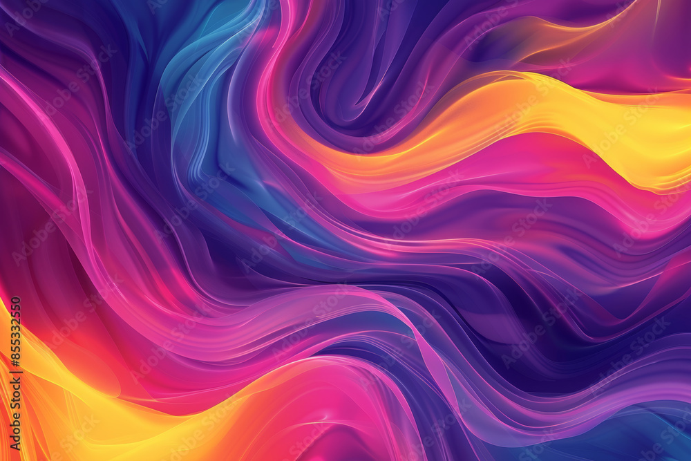 Obraz premium Abstract colorful background with curves lines. Rainbow colors wavy background