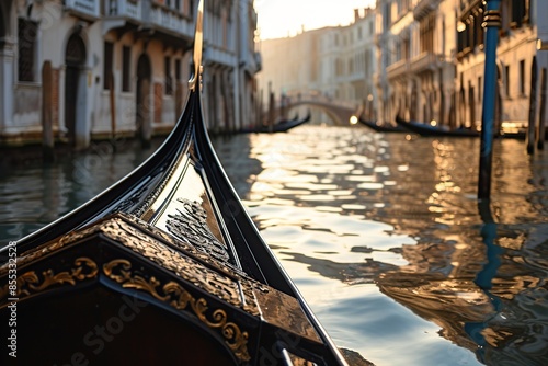 Gondola on the Grand Canal in Venice, ITALY