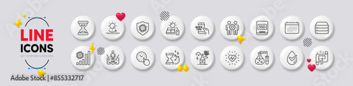Architectural plan, Alcohol addiction and Dermatologically tested line icons. White buttons 3d icons. Pack of Coronavirus, Time, Hourglass timer icon. Vector