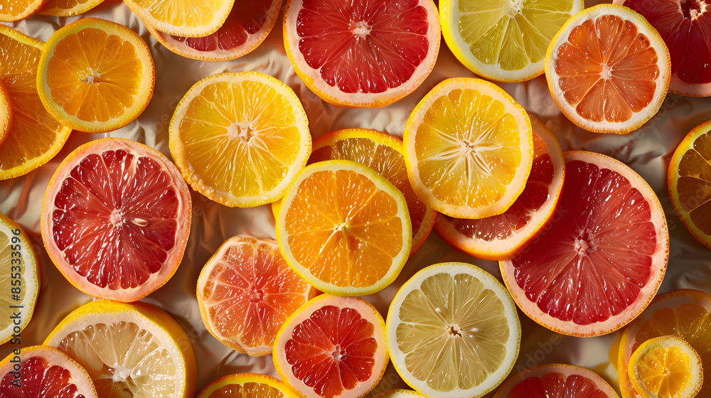 A close up of many oranges and lemons A close up of many oranges and lemons