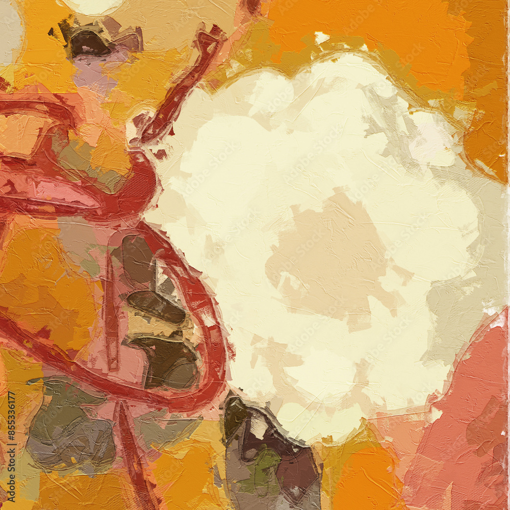 Naklejka premium Oil paintings and various flowers, lotus leaves, dragonflies, roses, peonies, flowers, and birds are beautiful