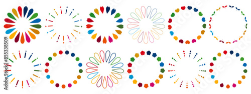 SDGsカラーのフレーム　あしらい　サステナブル	
