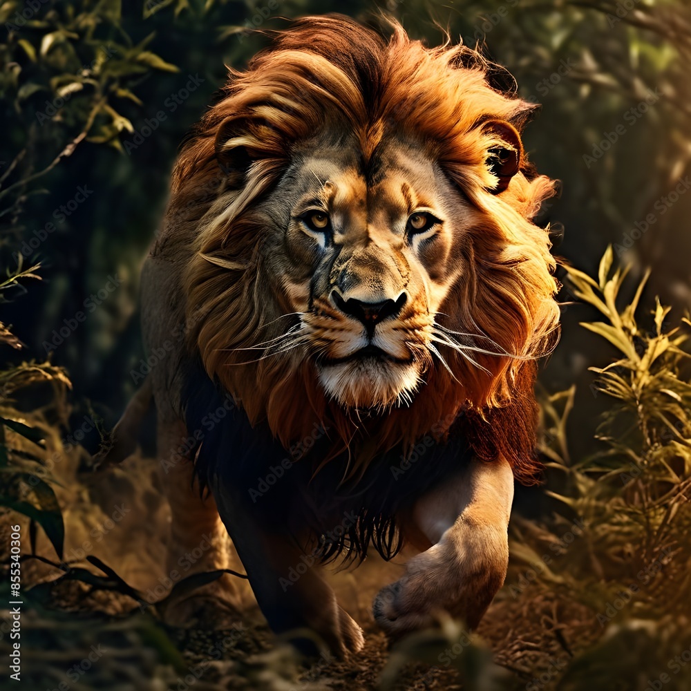 Naklejka premium portrait of a lion