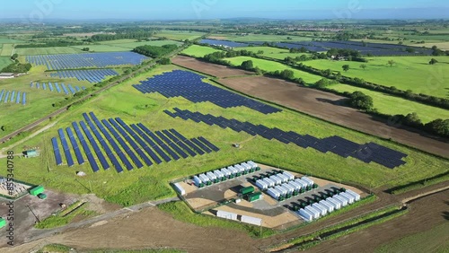 Lithium Battery Mega Packs for Power Grid Stability Aerial View