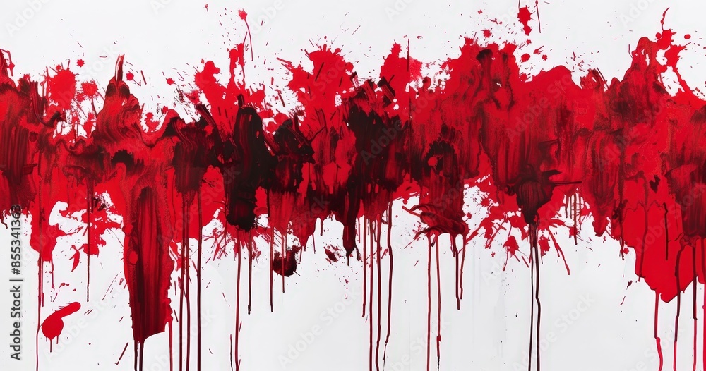 Stylish Abstract Art with Red Splatters and White Background Stylish Abstract Art with Red Splatters and White Background