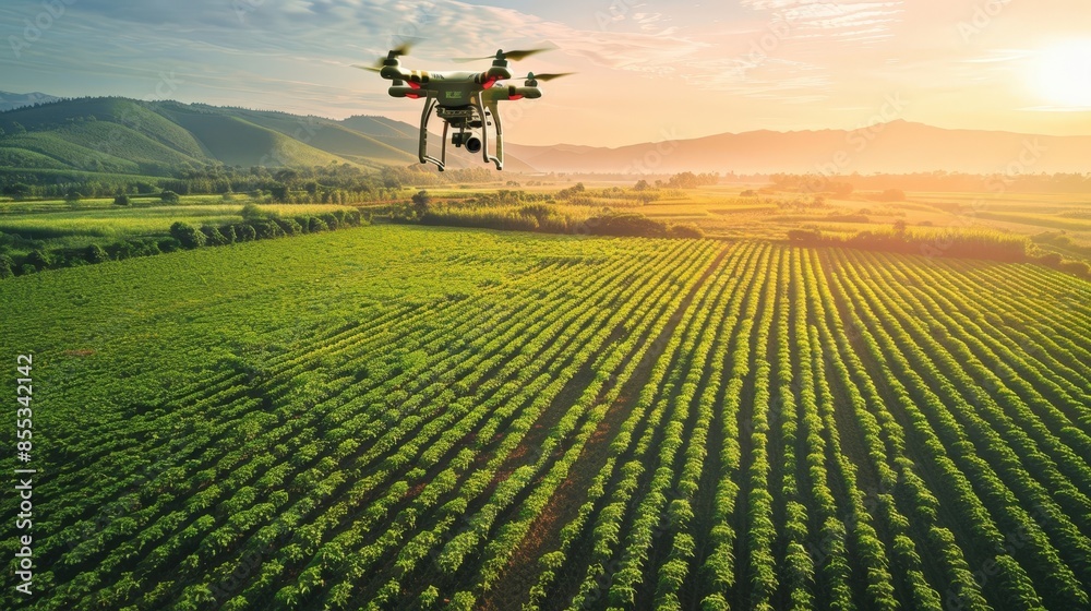 Aerial Drone Photography of Farmland during Sunset Aerial Drone Photography of Farmland during Sunset