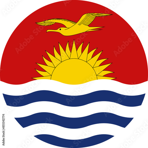 Kiribati Flag Round Icon