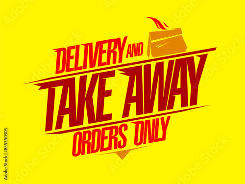 Food delivery and take away tablet template