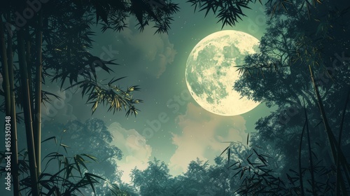Mysterious Forest Moonscape
