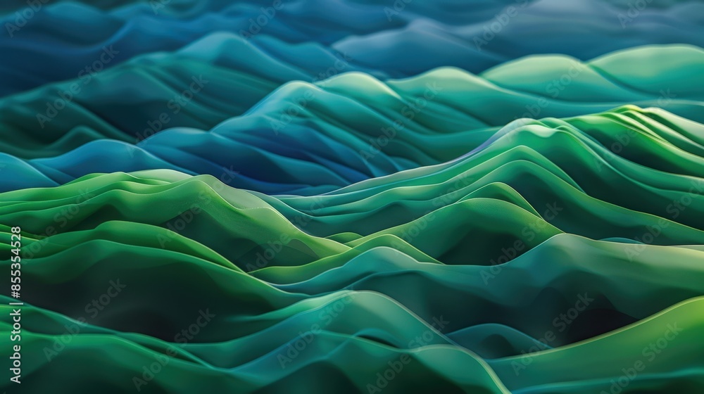 Obraz premium Vibrant Topographical Map of a Mountainous Region