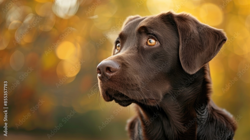 Cute appearance of a chocolate labrador retriever Cute appearance of a chocolate labrador retriever