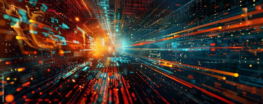 Digital Blur: A Vivid Display of Cybernetic Energy Digital Blur: A Vivid Display of Cybernetic Energy