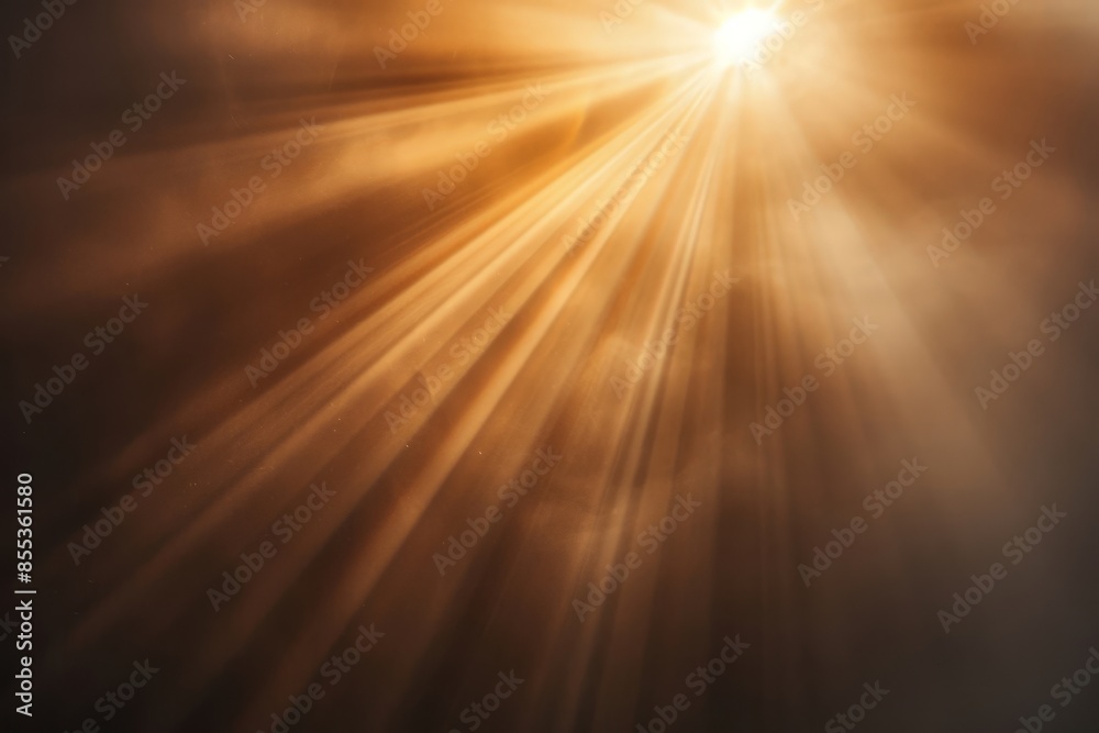 Obraz premium Awe-Inspiring Sunbeam Rays Through A Glass Window, Emotive Light Flare, Beautiful Celestial Illumination