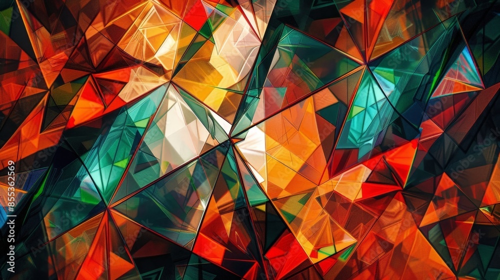 Vibrant Art Glass Shards Abstract Colorful 3D Bokeh Background Vibrant Art Glass Shards Abstract Colorful 3D Bokeh Background