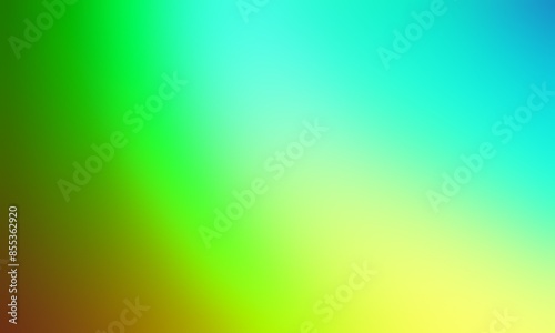 Abstract blurred background image of blue, yellow, green colors gradient used as an illustration. Designing posters or advertisements.