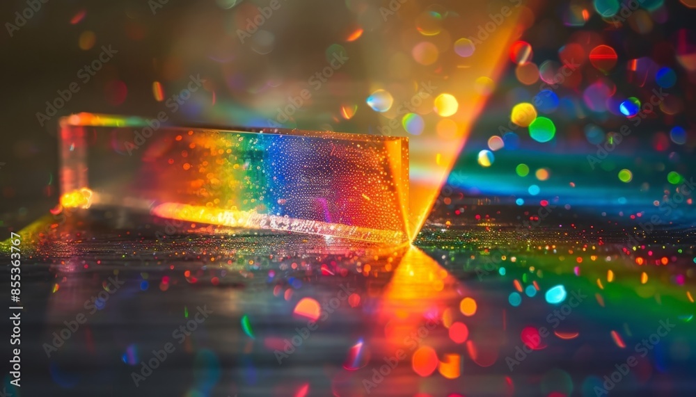 Obraz premium Vivid Rainbow Sparkles on Camera