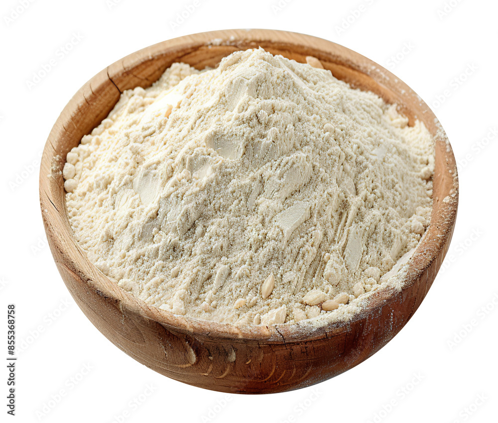 Wheat flour in a bowl isolated on transparent background Wheat flour in a bowl isolated on transparent background