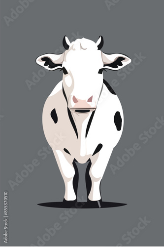 engrave ink draw cow illustration vettoriale editabile 