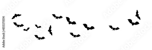 group silhouette illustration  background bat for a halloween day
