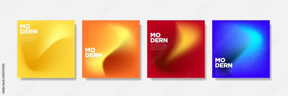 Fototapeta premium Set of modern post business templates