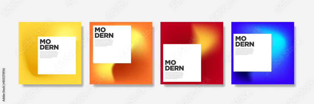 Set of modern post business templates Set of modern post business templates