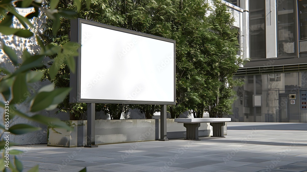 24 sheet Blank billboard as a mock up in urban space for design presentation : Generative AI 24 sheet Blank billboard as a mock up in urban space for design presentation : Generative AI