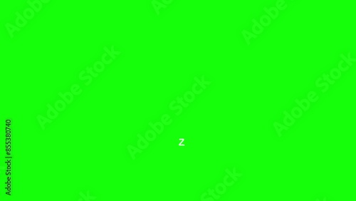 zzz sleep icon animated zzz sleep green screen alpha looping 4k