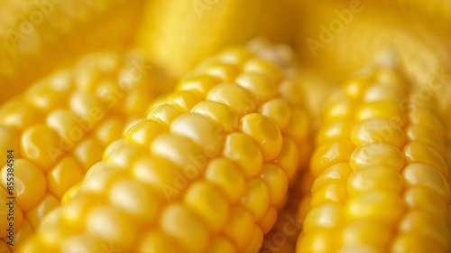 Food Corn cobs close up Background of yellow grains of corn Textured yellow food background Agriculture and healthy food concept : Generative AI photo