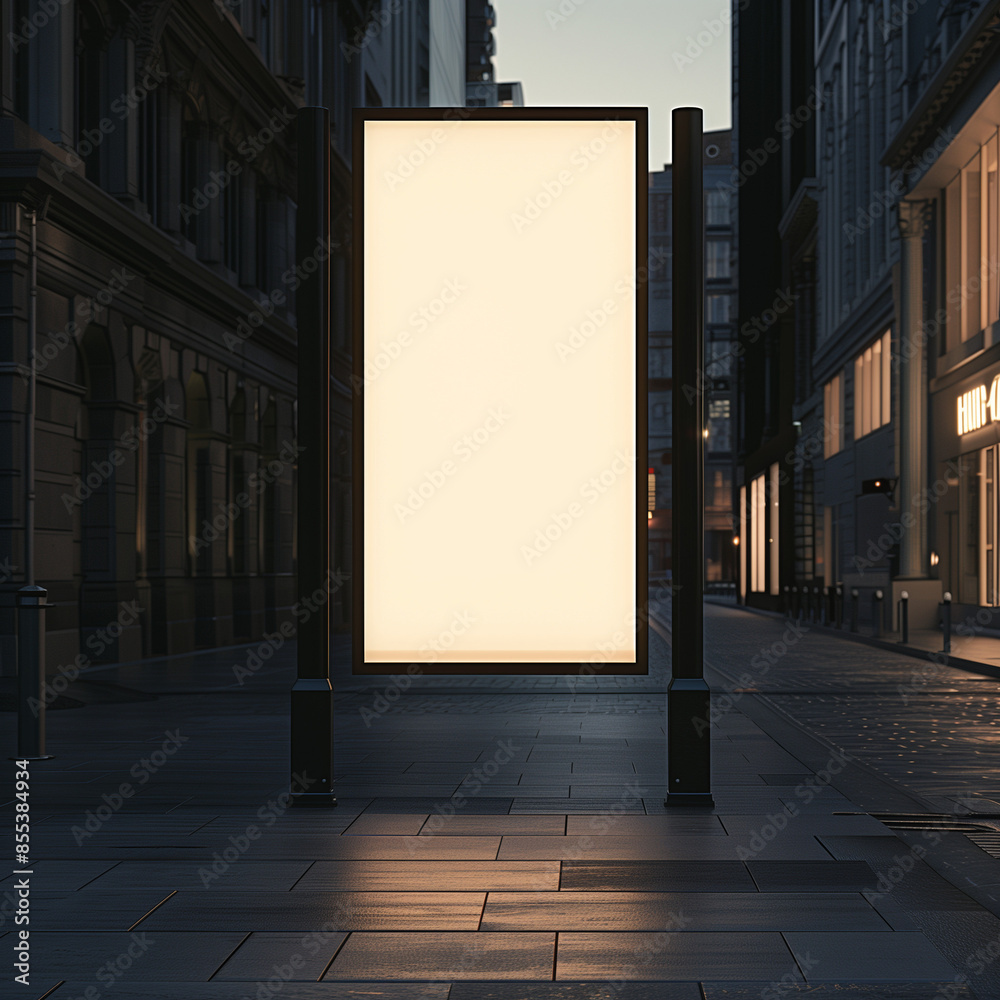 Large horizontal blank advertising poster billboard banner mockup Large horizontal blank advertising poster billboard banner mockup