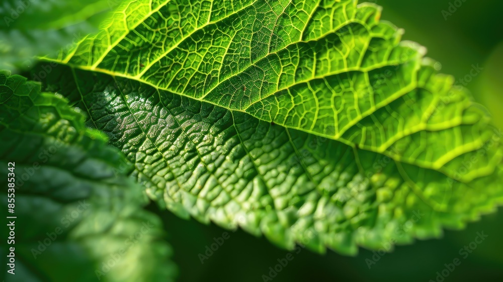 A leaf with a green color and a lot of veins. The leaf is very thin and has a lot of detail A leaf with a green color and a lot of veins. The leaf is very thin and has a lot of detail
