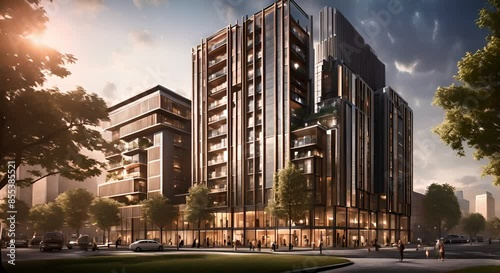 Urban smart building construction design