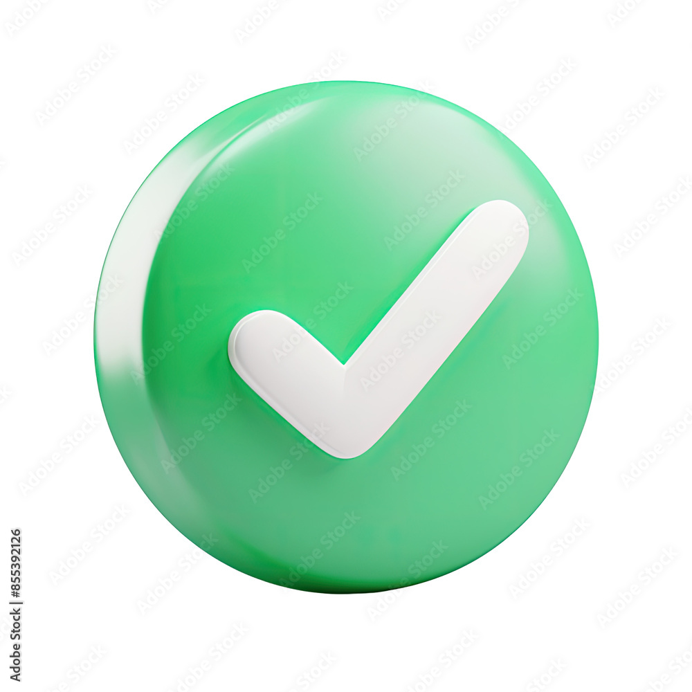 Matte Bright Green Circle with White Checkmark Icon | Isolated on Transparent & White Background | PNG File with Transparency Matte Bright Green Circle with White Checkmark Icon | Isolated on Transparent & White Background | PNG File with Transparency
