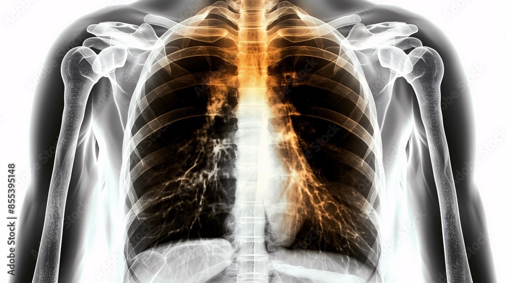 Chest Xray highlighting diffuse haziness indicating pulmonary edema