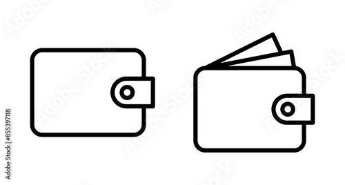 Wallet Icon vector isolated on white background. money wallet icon