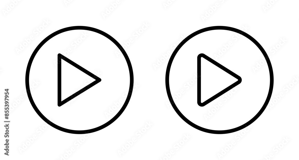 play Icon vector isolated on white background. Play button vector icon. Video icon vector play Icon vector isolated on white background. Play button vector icon. Video icon vector