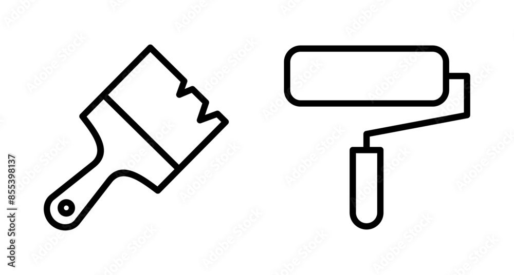 Paint icon vector isolated on white background. Paint brush vector icon. Paint roller icon Paint icon vector isolated on white background. Paint brush vector icon. Paint roller icon