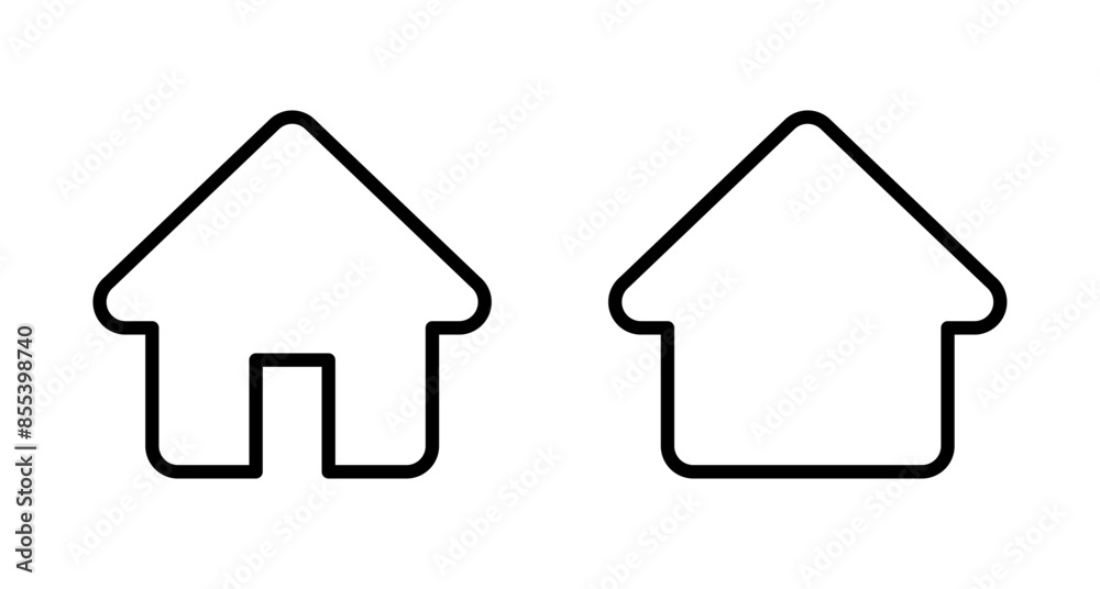Home icon vector isolated on white background. House vector icon. Address Home icon vector isolated on white background. House vector icon. Address