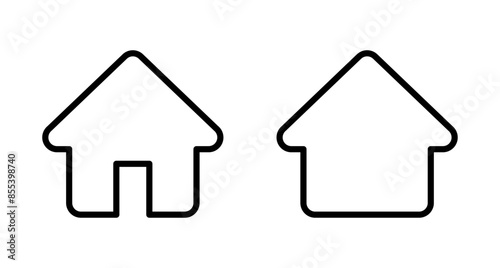 Home icon vector isolated on white background. House vector icon. Address