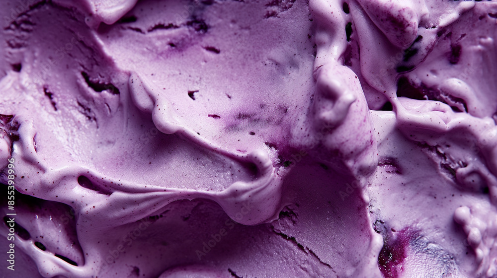 Obraz premium Artisanal plum and cinnamon gelato, an image of artisanal plum and cinnamon gelato, with deep purple hues and swirls of cinnamon, set against a clean white backdrop