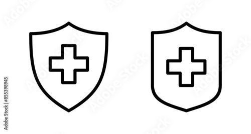 Health insurance icon vector isolated on white background. Insurance health document icon