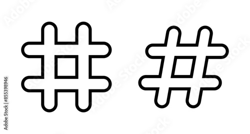 Hashtag icon vector isolated on white background. hashtag vector icon